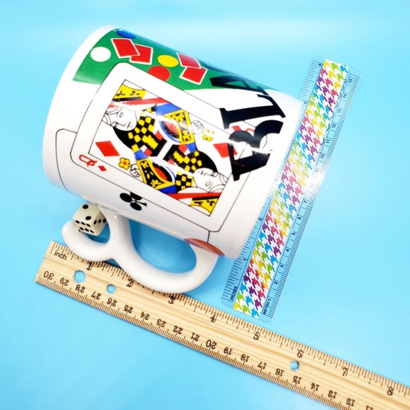 Black Jack die in handle beverage coffee mug Vegas casino gambling cards Poker - Picture 6 of 7